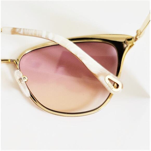 NWT Chloé Women's Felicy Cat-Eye Metal Frame Sunglasses - Picture 9 of 11